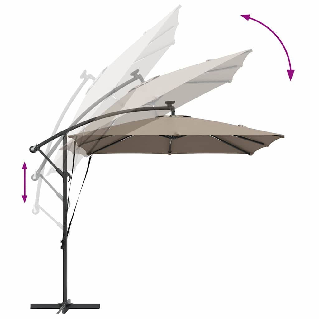 Sonnenschirm Sand 249 x 249 x 250 cm Polyester und Aluminium