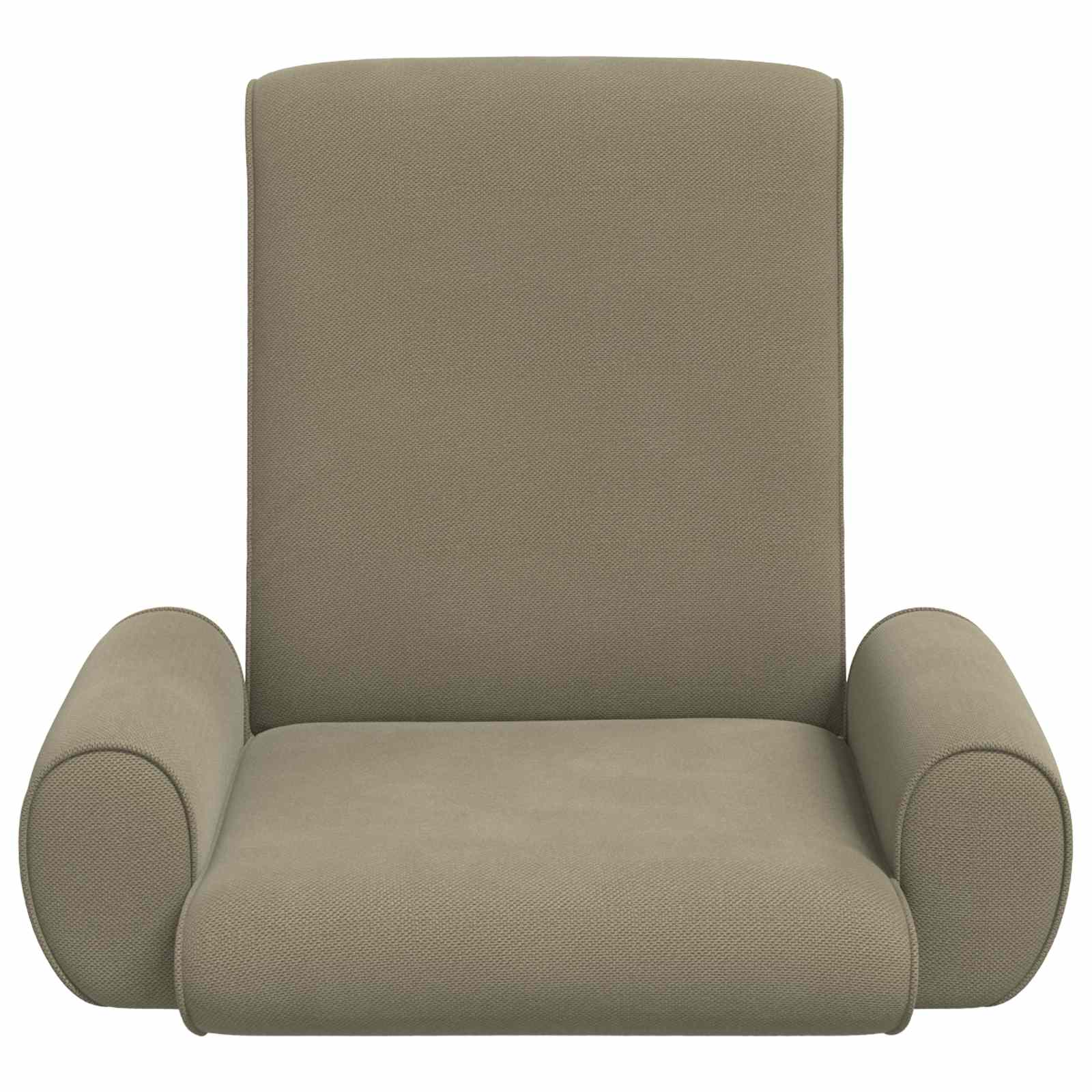 Verstellbarer Fußsessel Creme Grobvelours
