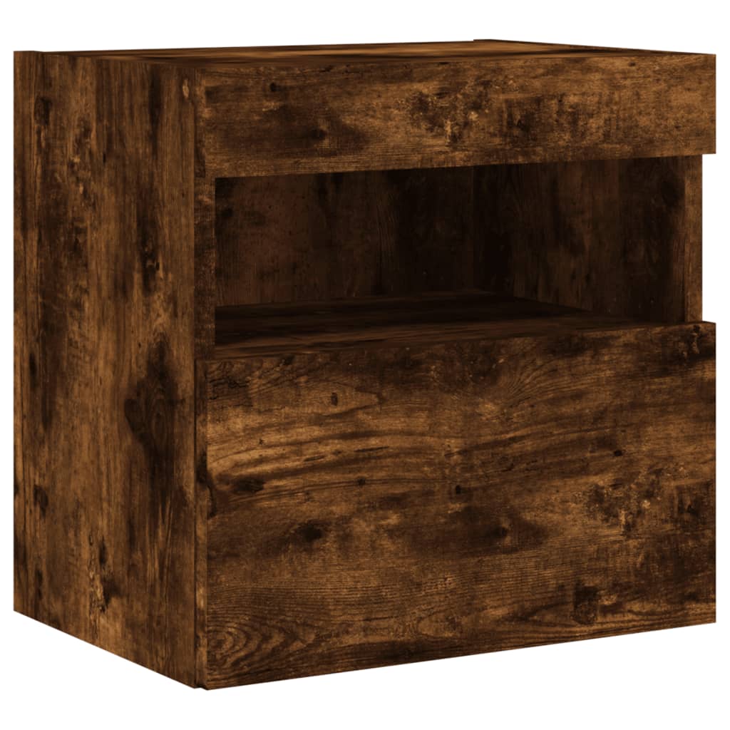 5-tlg. Wohnwand mit LED-Beleuchtung Weiß Holzwerkstoff