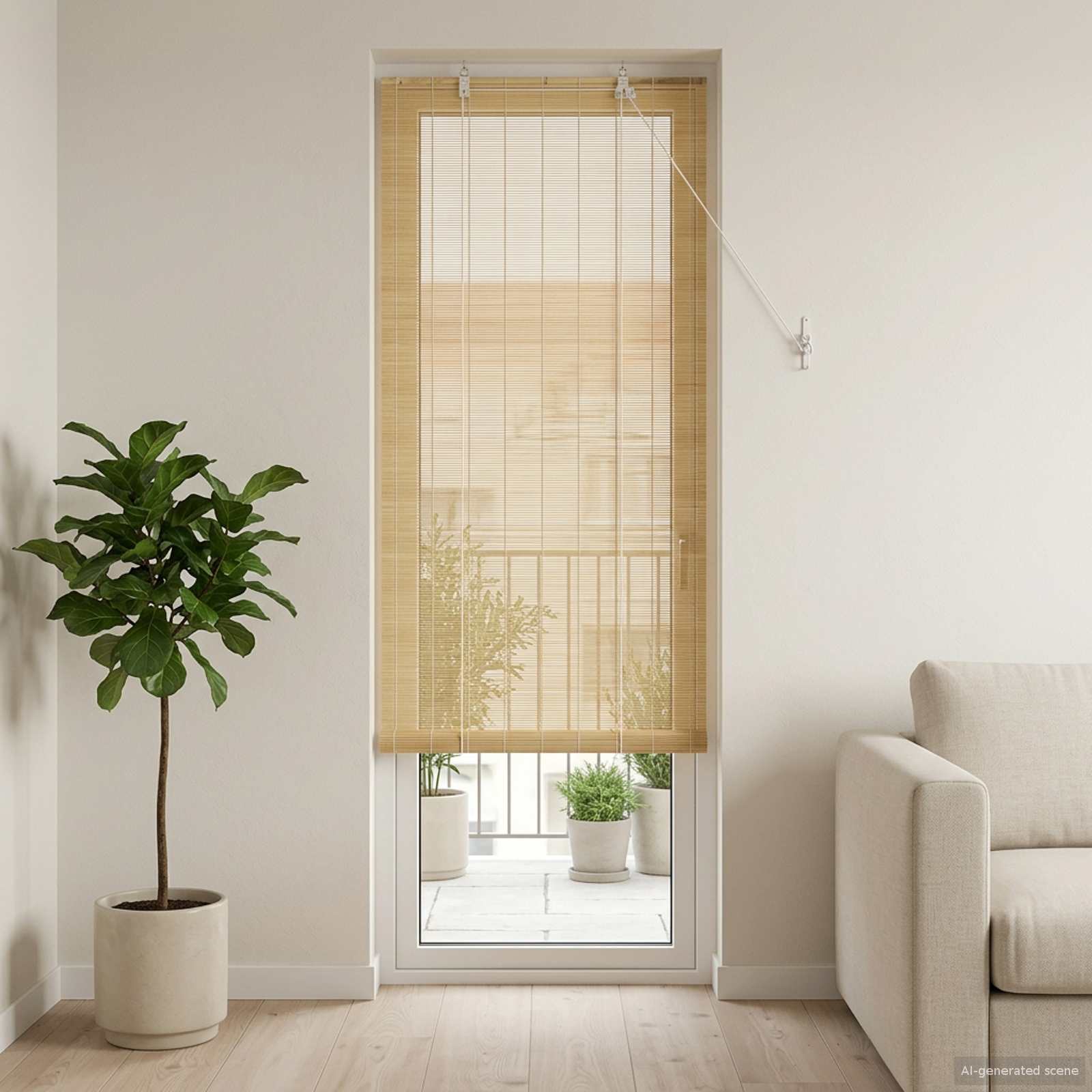 Bambusrollo Natur 80x160 cm