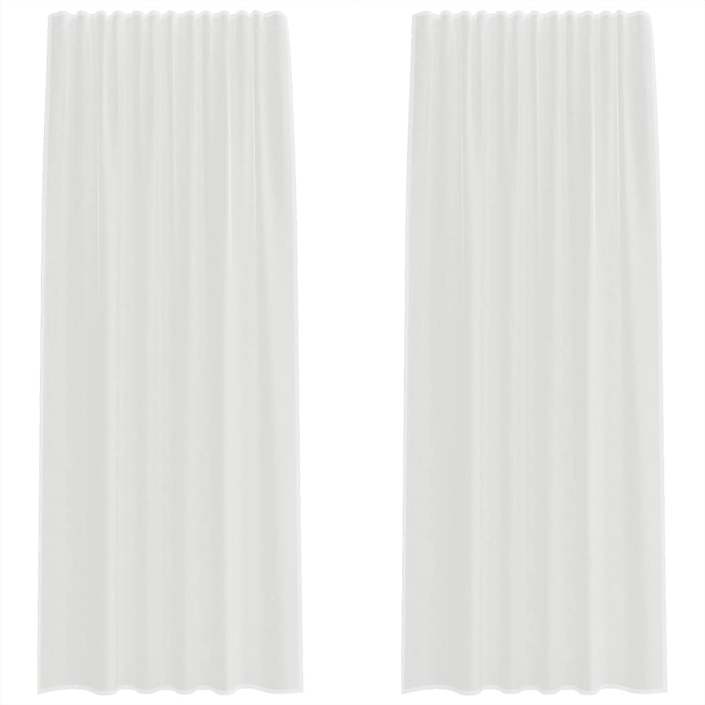 Voile Vorhänge mit Ösen 2 Stk. Apfelgrün 140x140 cm
