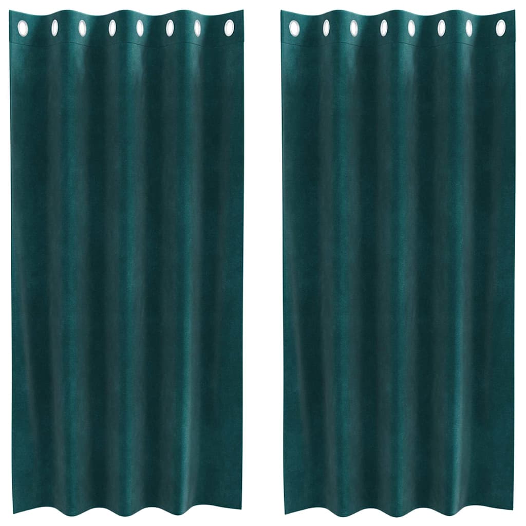 Verdunkelungsvorhänge 2 pcs Schwarz 140 x 140 cm Samt