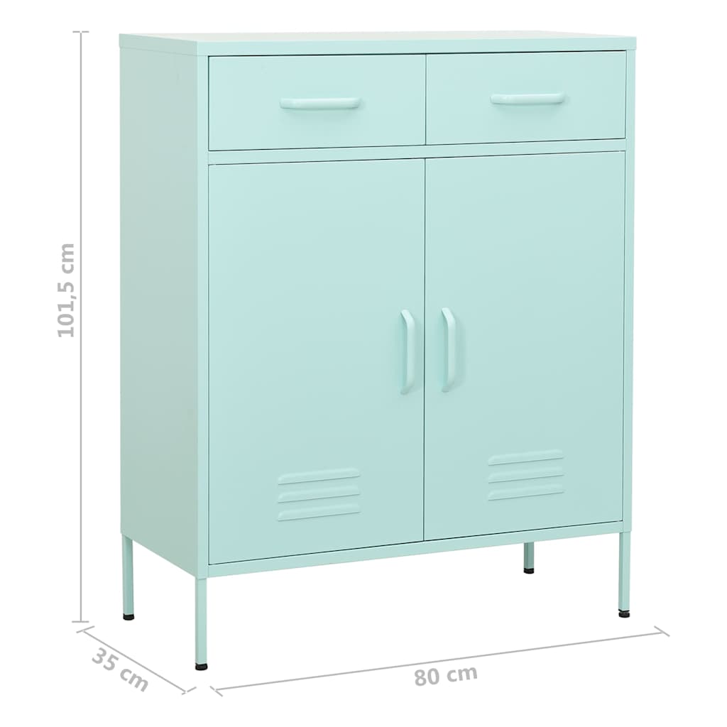 Lagerschrank Olivgrün 80x35x101,5 cm Stahl