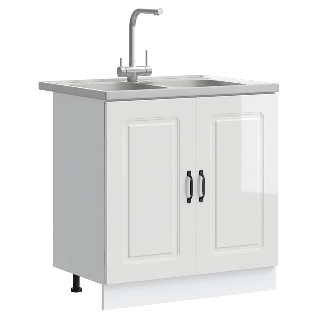 Küchenschrank Kalmar Weiß 80 x 46 x 81.5 cm Holzwerkstoff