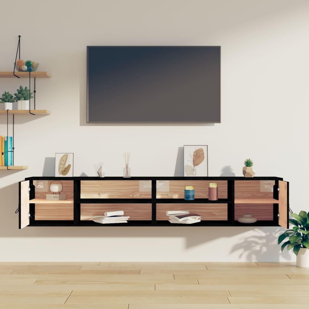 Wandschrank 80x30x30 cm Massivholz Kiefer