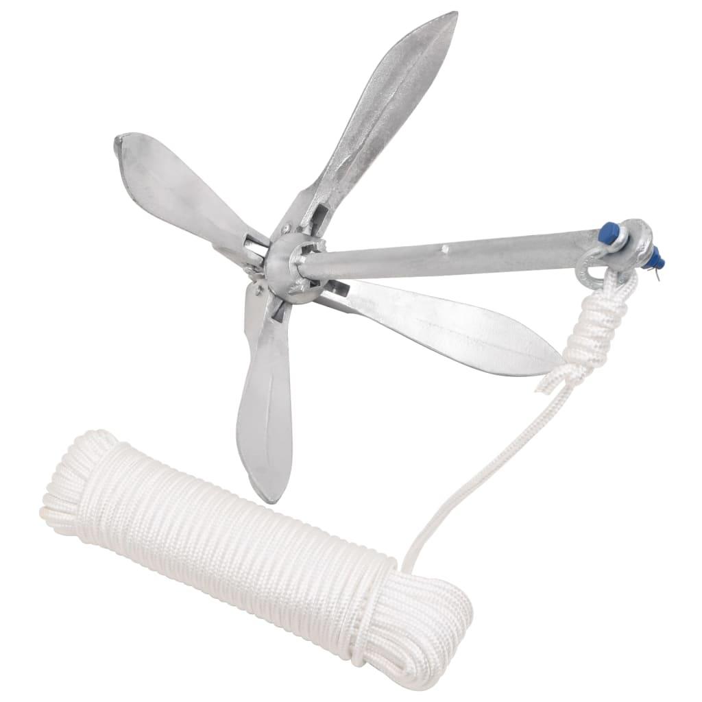 Klappanker Silber 0,7 kg Feuerverzinktes Gusseisen