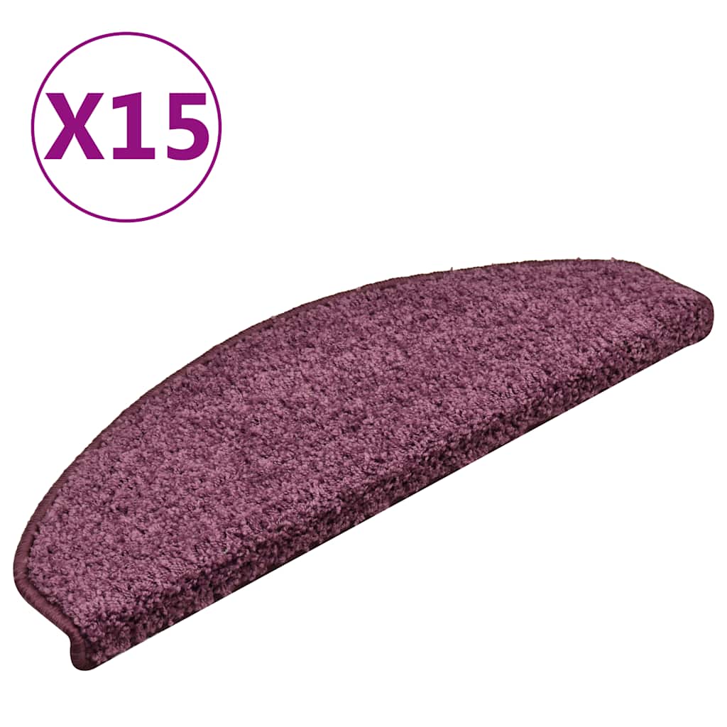 Stufenmatten 15 Stk. 56x17x3 cm Grau Halbrund