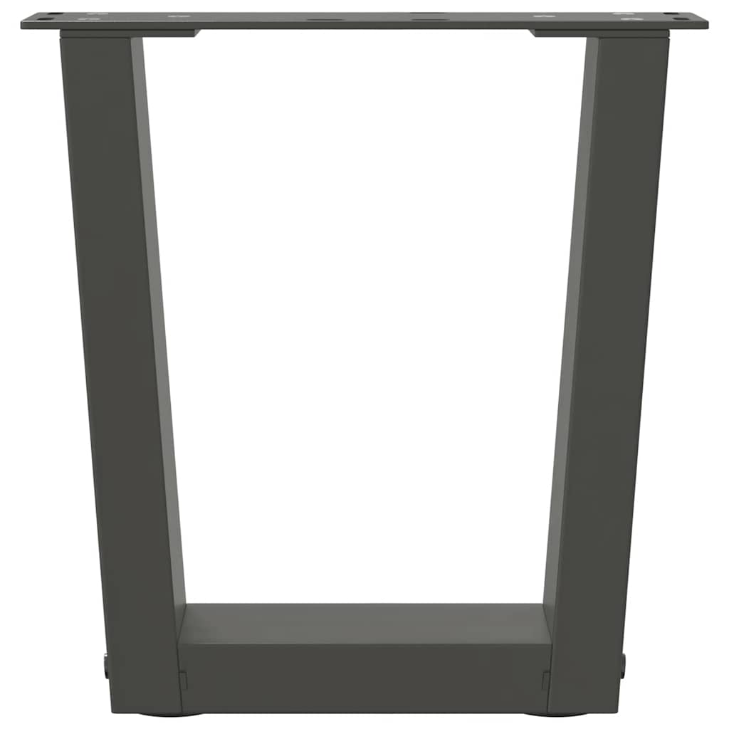 Couchtischbeine V-Form 2 Stück Schwarz 30x(30-31,3) cm Stahl