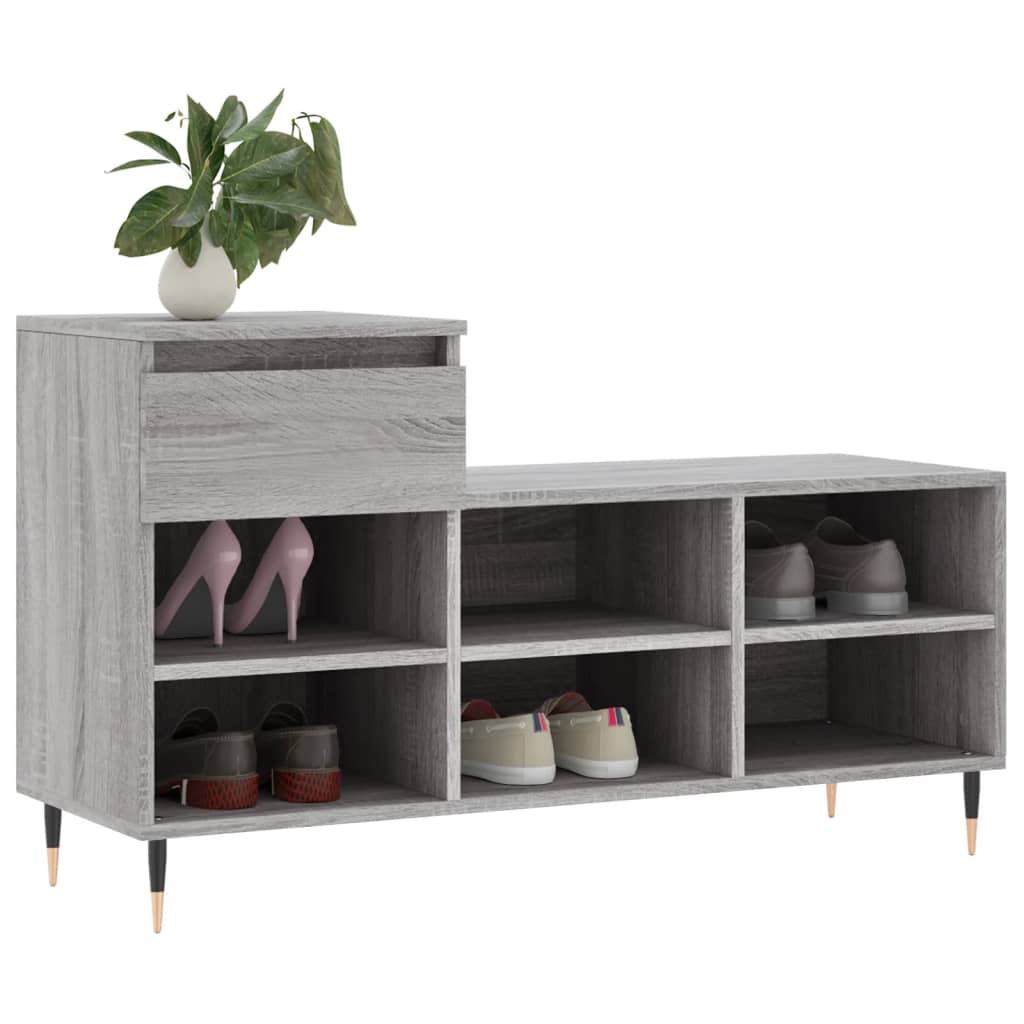 Schuhregal Weiß 102x36x60 cm Holzwerkstoff