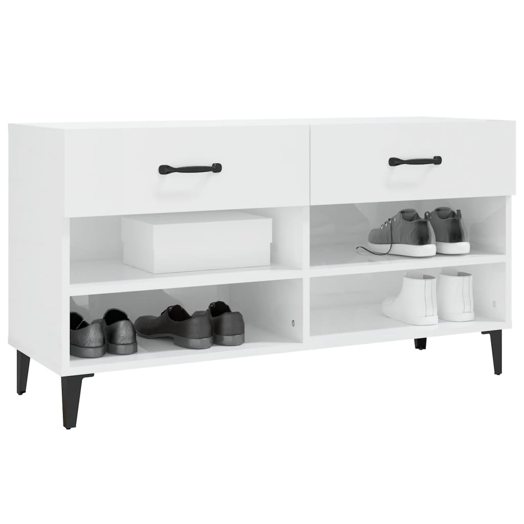 Schuhschrank Weiß 102x35x55 cm Holzwerkstoff