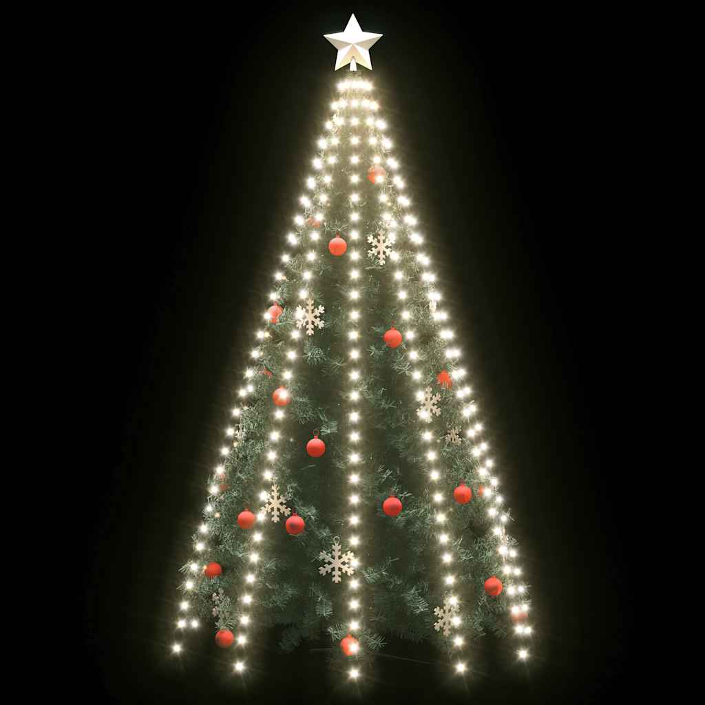 Weihnachtsbaum-Lichternetz mit 180 LEDs Kaltweiß 180 cm