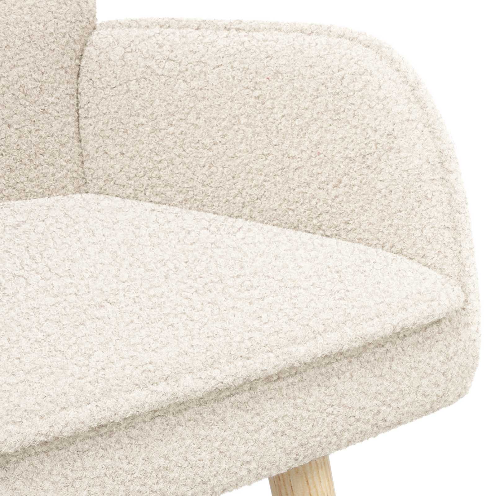 2-Sitzer Sofa Hellgrau 115 x 61 x 87 cm Bouclé