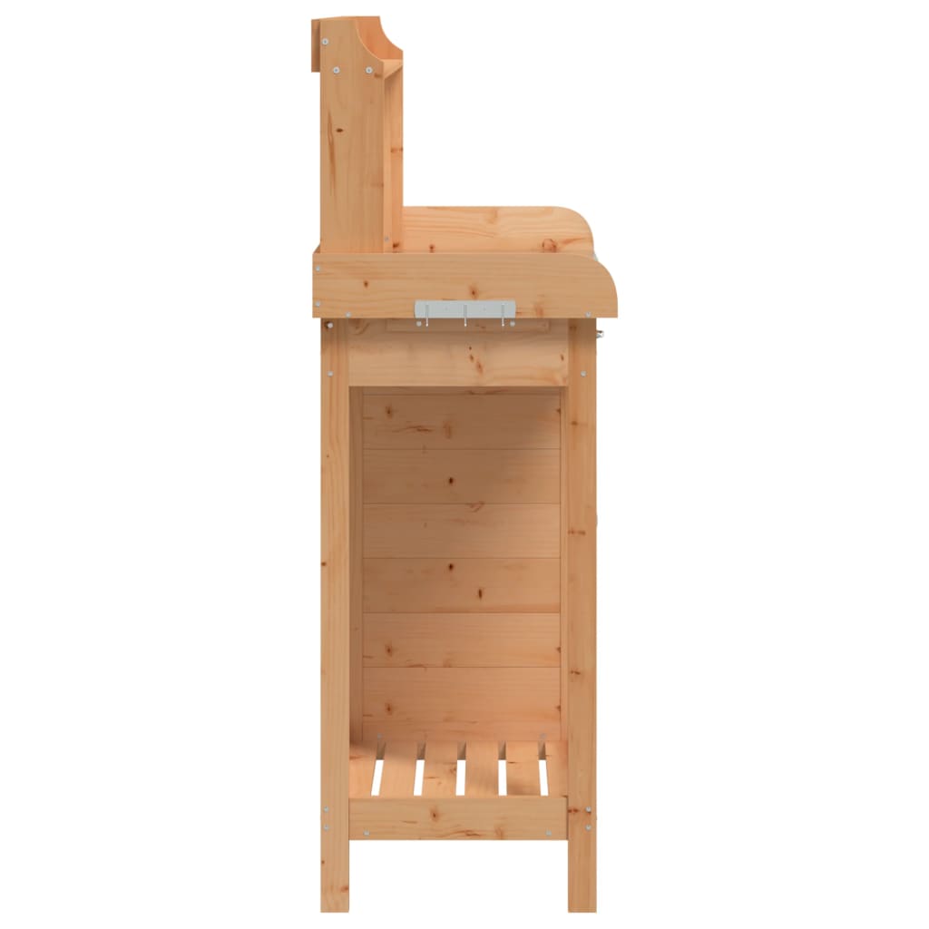 Pflanztisch mit Schrank 110,5x45x124,5 cm Massivholz Tanne