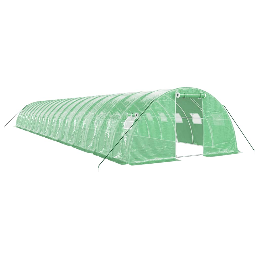 Gewächshaus mit Stahlrahmen Grün 8 m² 4x2x2 m