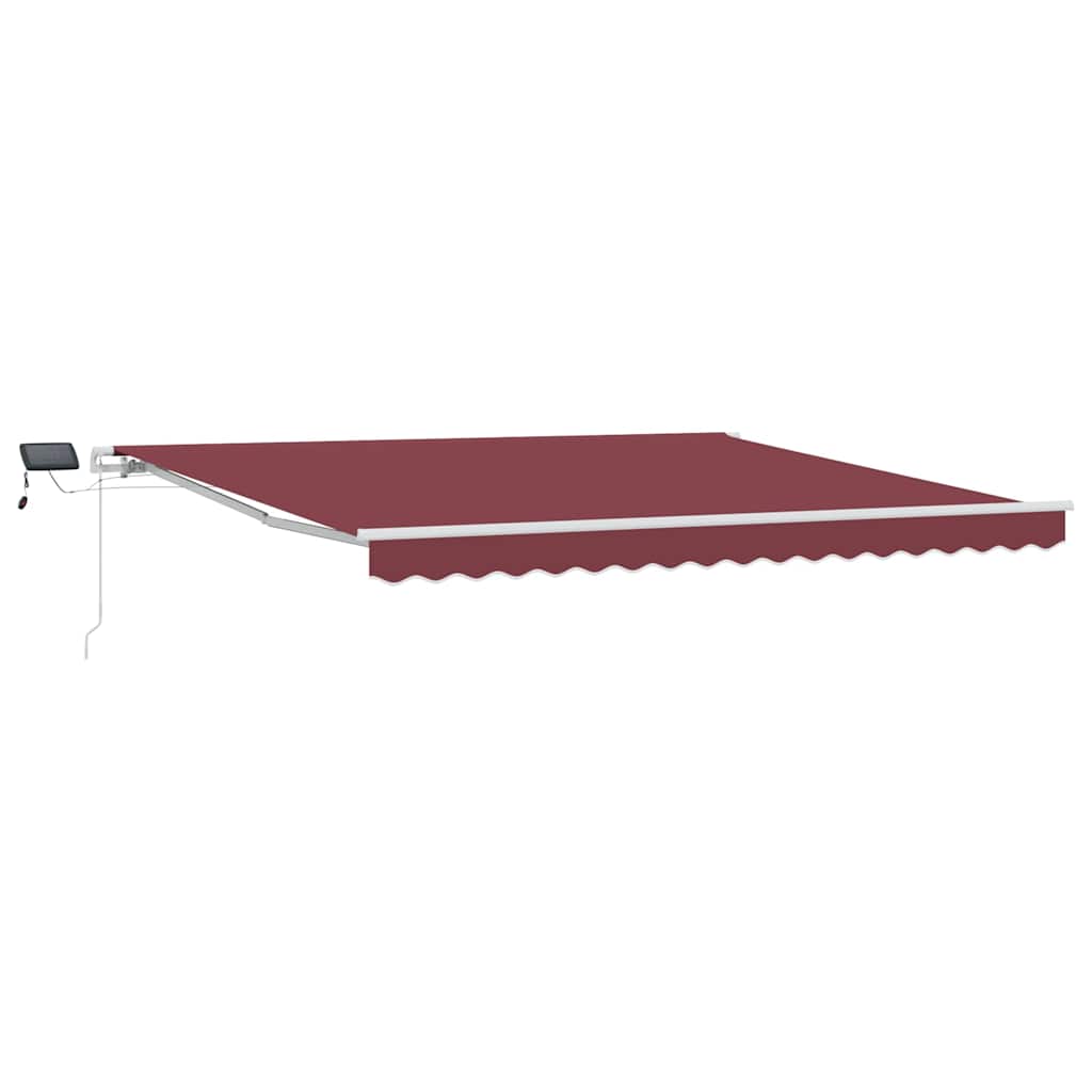 Markise Manuell Einziehbar mit LED 300x250 cm Blau und Weiß