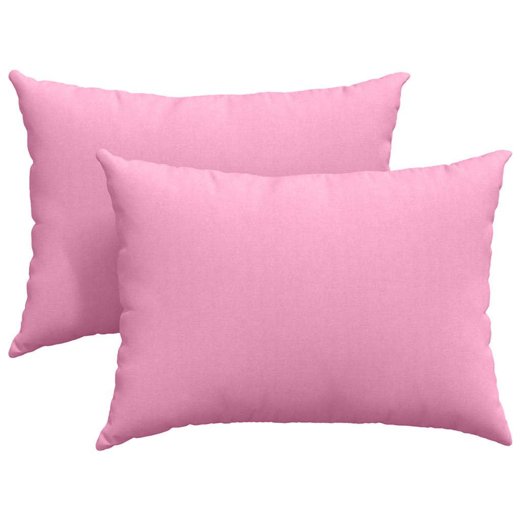 Sofakissen 2 pcs Hellgrau 50 x 30 cm Stoff