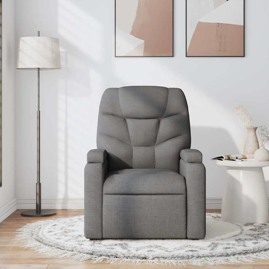 Relaxsessel Elektrisch Dunkelgrau Stoff