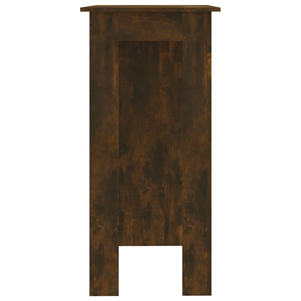 Bartisch mit Regal Weiß 102x50x103,5 cm Holzwerkstoff