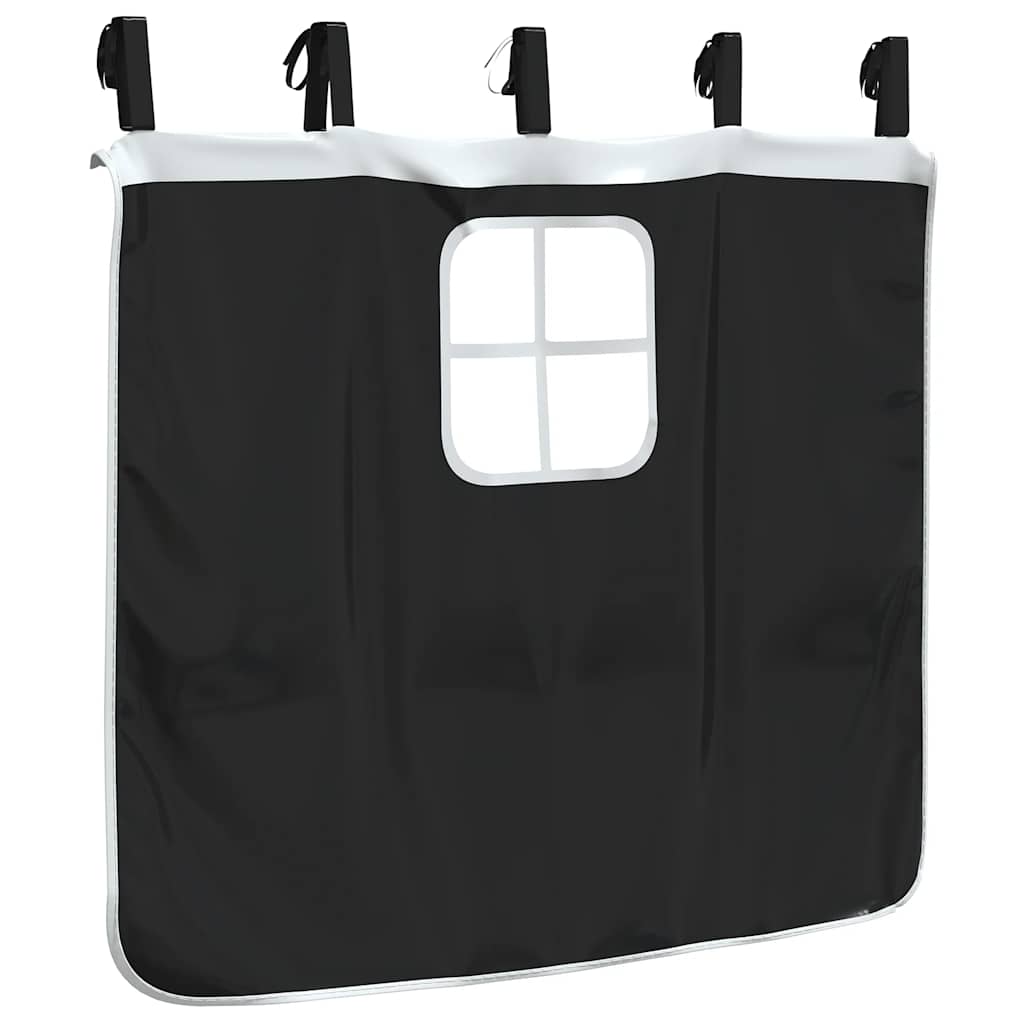 Vorhänge für Hochbett Weiß und Schwarz Polyester