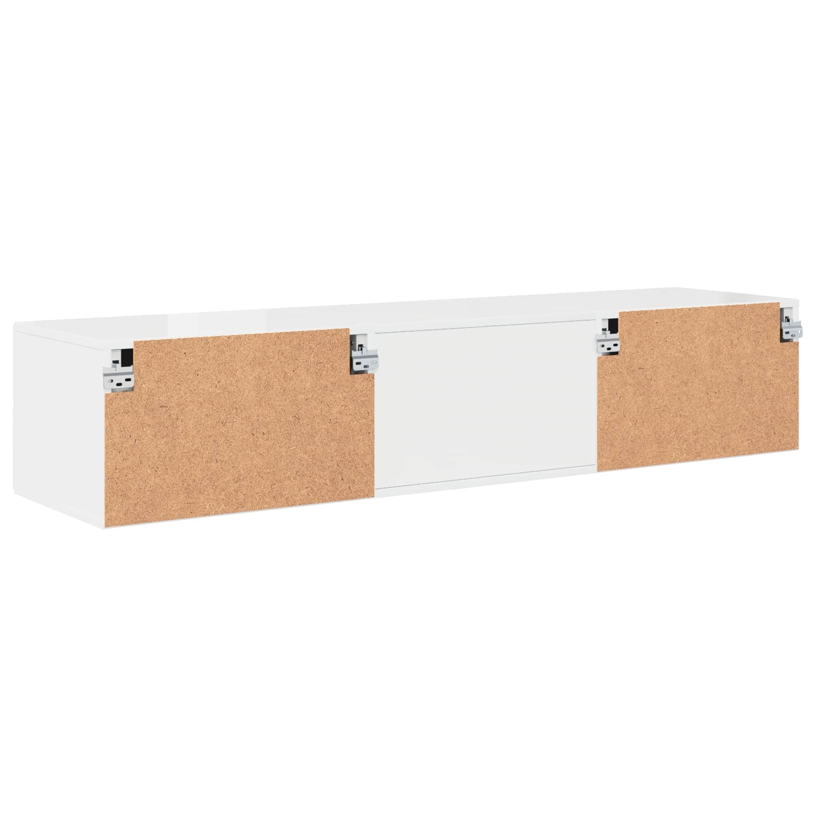Highboard mit Regal FLORIN Weiß 60 x 35 x 182 cm Holzwerkstoff