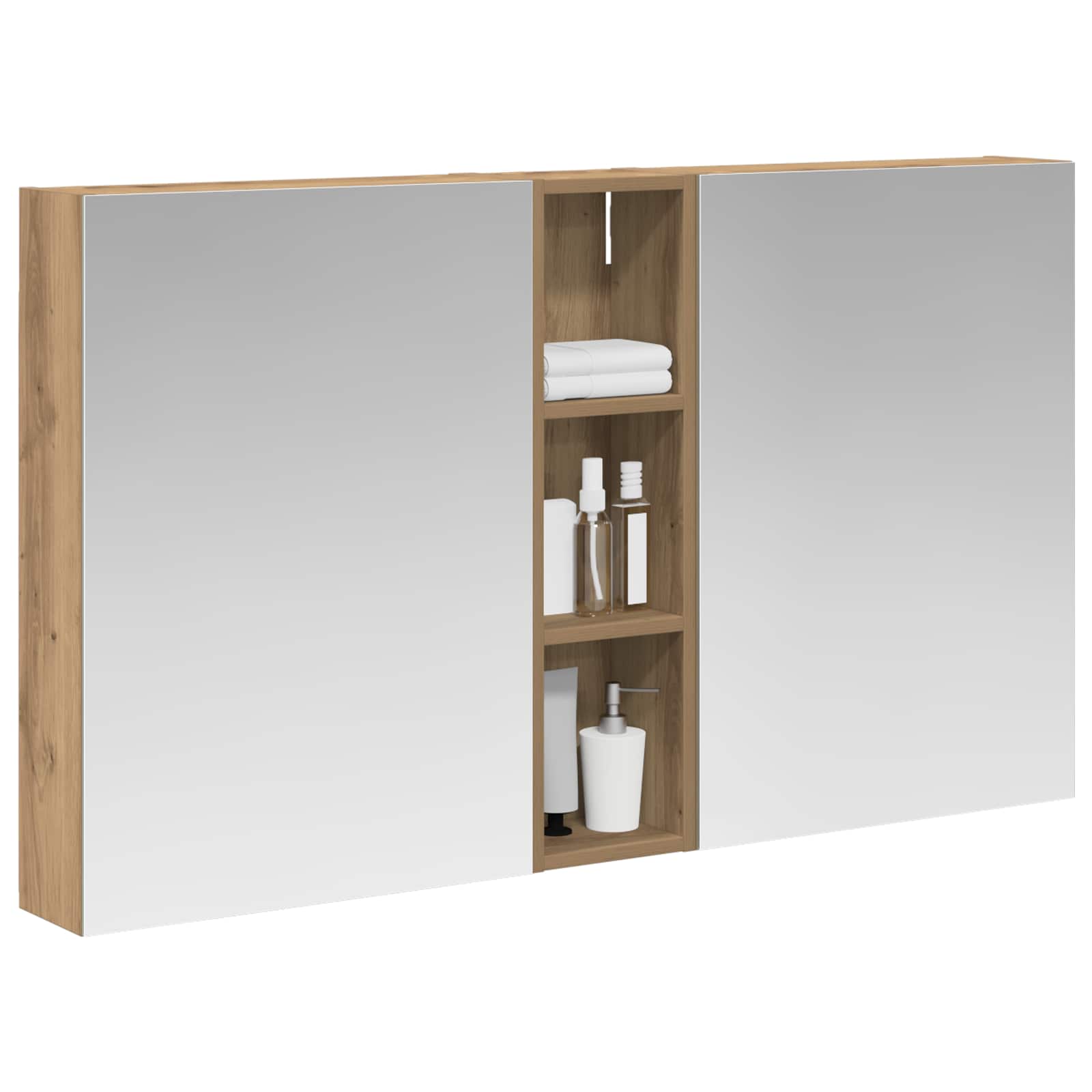 Badezimmerschrank-Set 3 pcs 80 x 10,5 x 50 cm Holzwerkstoff