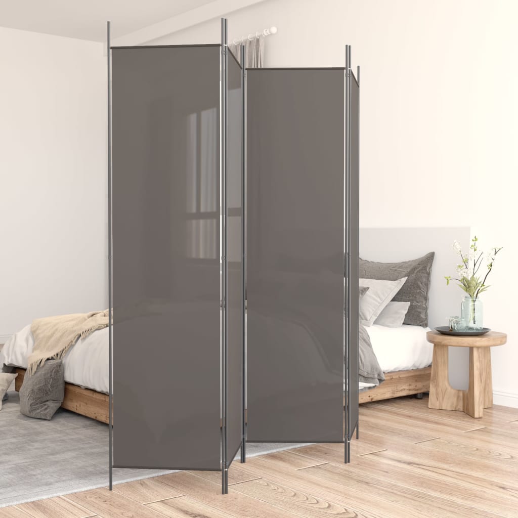 3-tlg. Paravent Schwarz 150x200 cm Stoff
