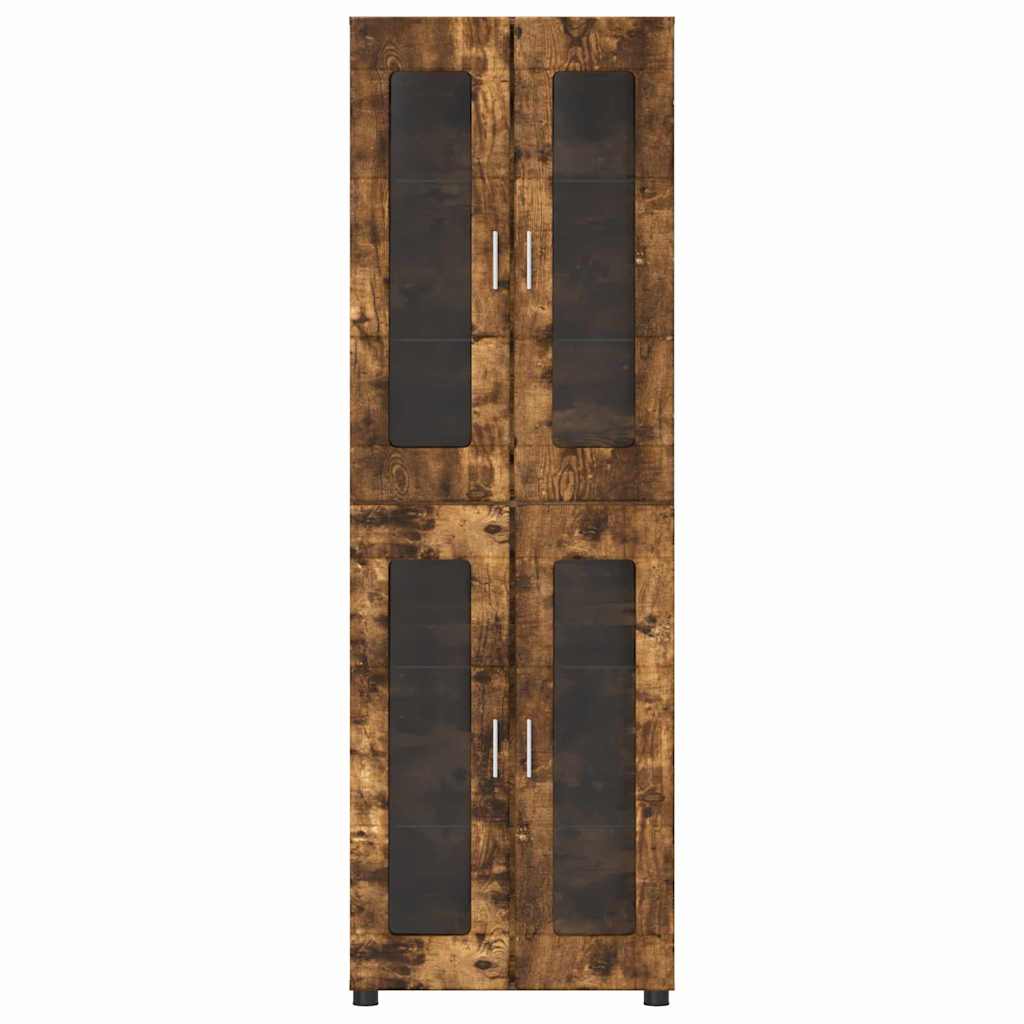 Highboard mit Regal FLORIN Weiß 60 x 35 x 182 cm Holzwerkstoff