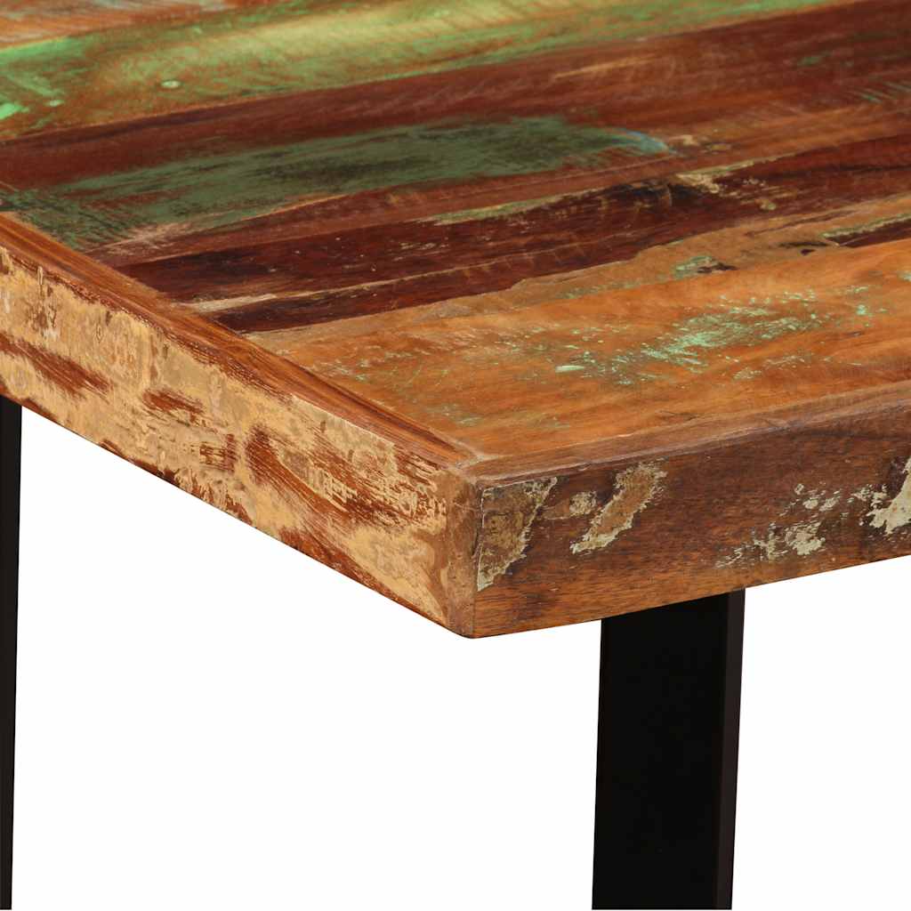 3-tlg. Bar-Set Altholz Massiv und Echtleder