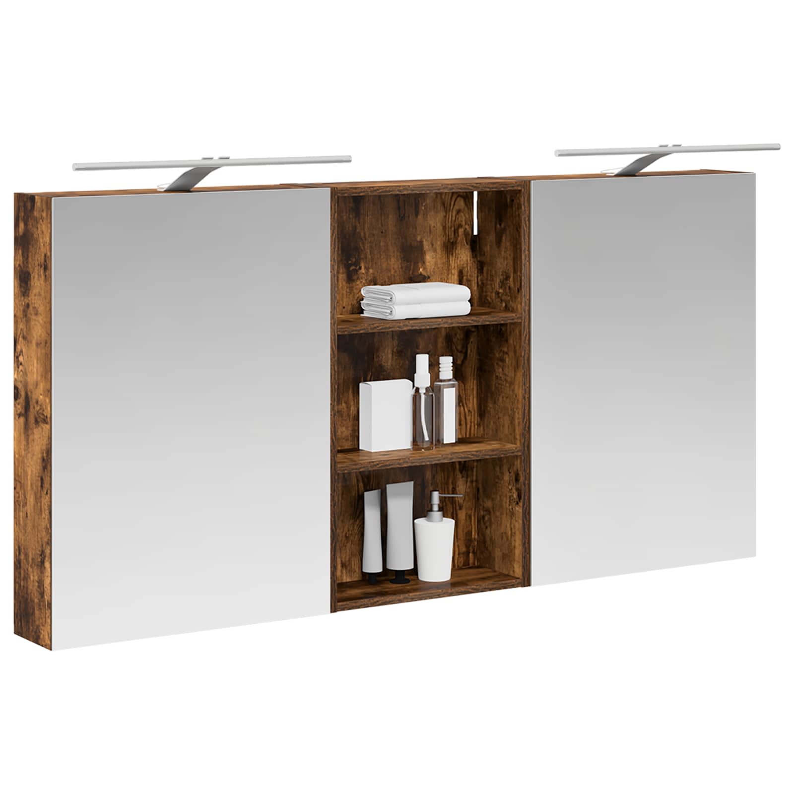 Badezimmerschrank-Set 3 pcs 80 x 10,5 x 50 cm Holzwerkstoff