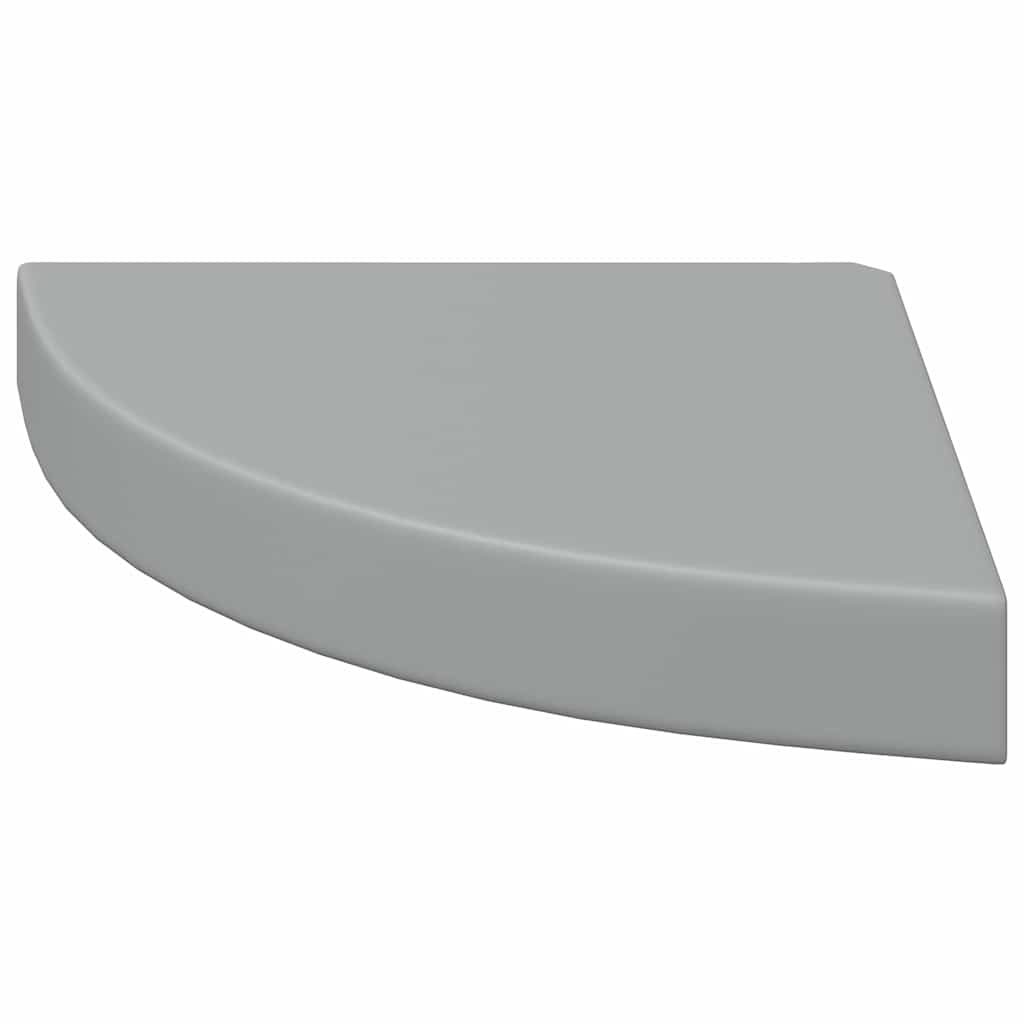 Schwebende Eckregale 2 Stk. Hochglanz-Weiß 25x25x3,8 cm MDF