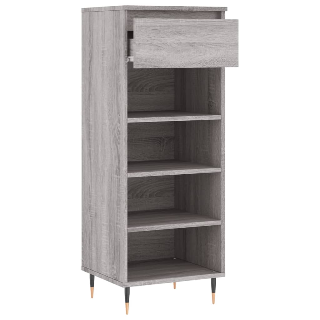 Schuhschrank Schwarz 40x36x105 cm Holzwerkstoff