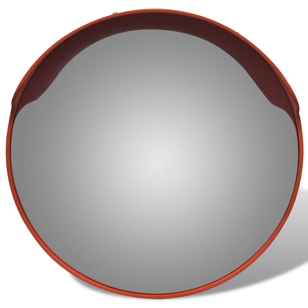 Konvexer Verkehrsspiegel für den Außenbereich Schwarz Ø45 cm Polycarbonat