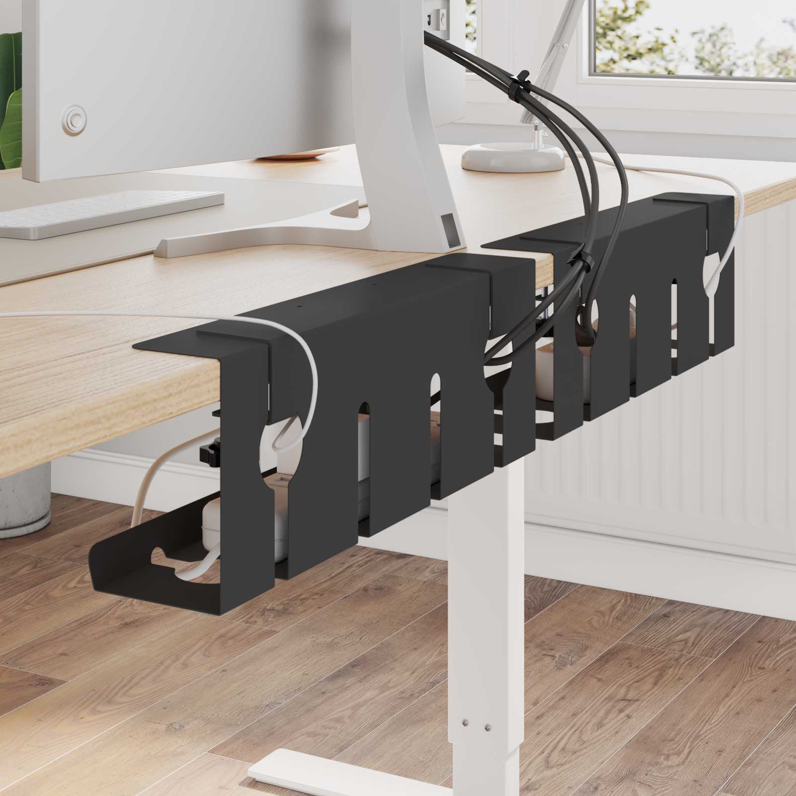 Unter dem Schreibtisch Kabelmanagement Tray 2 Stk. Anthrazit
