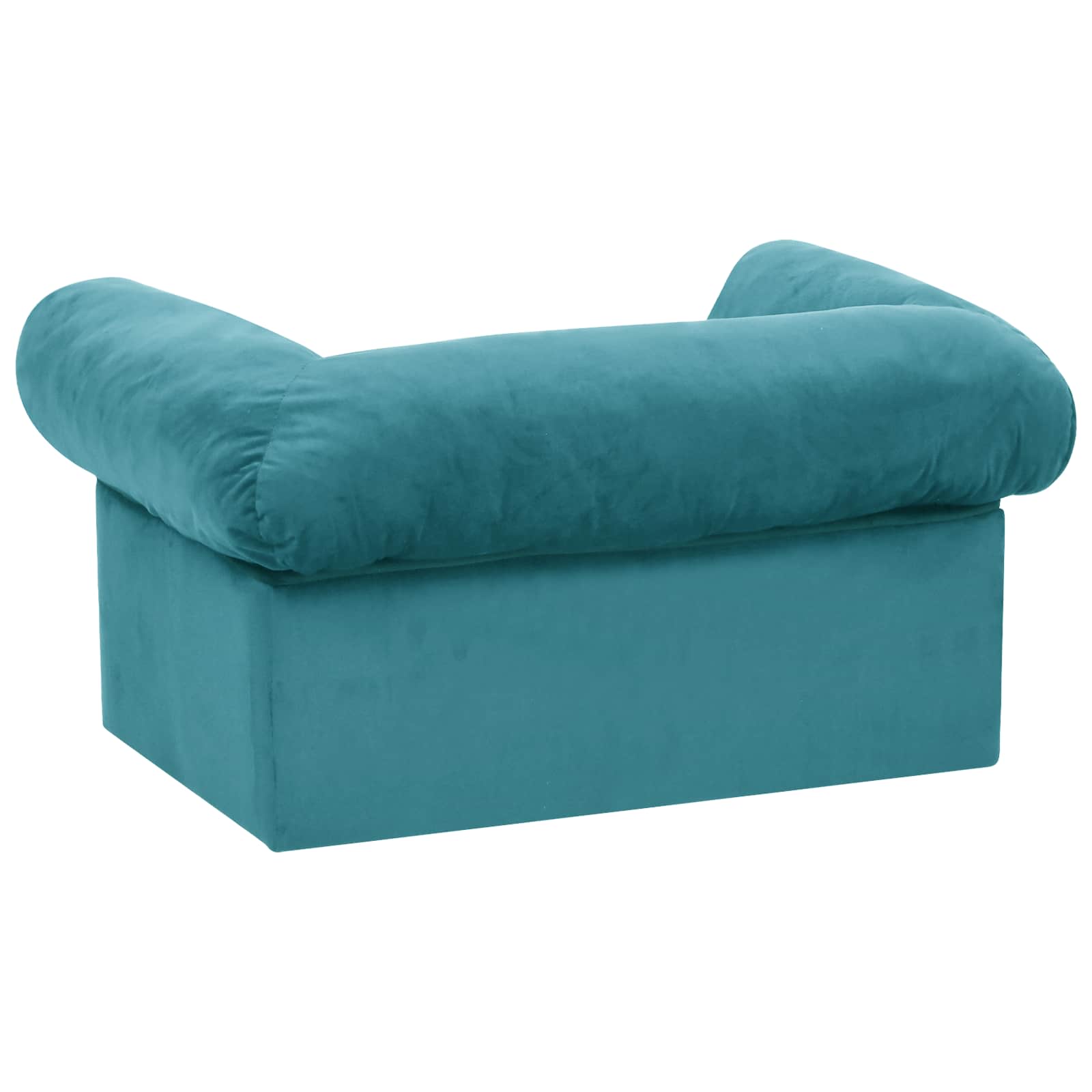 Hundesofa mit Schublade Dunkelgrau 75x50x38 cm Plüsch