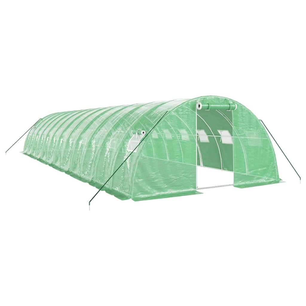 Gewächshaus mit Stahlrahmen Grün 8 m² 4x2x2 m