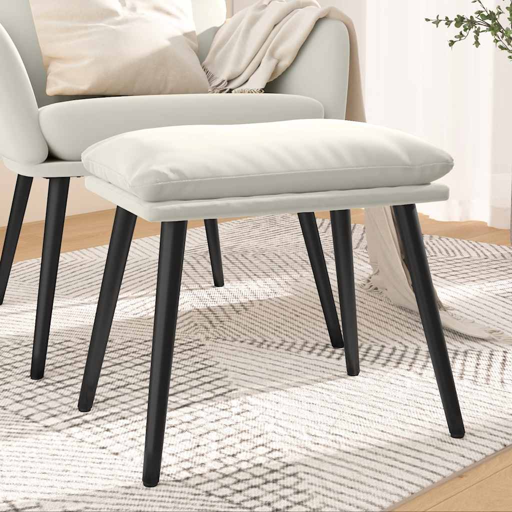 Fußhocker Hellgrau 45x29,5x35 cm Samt