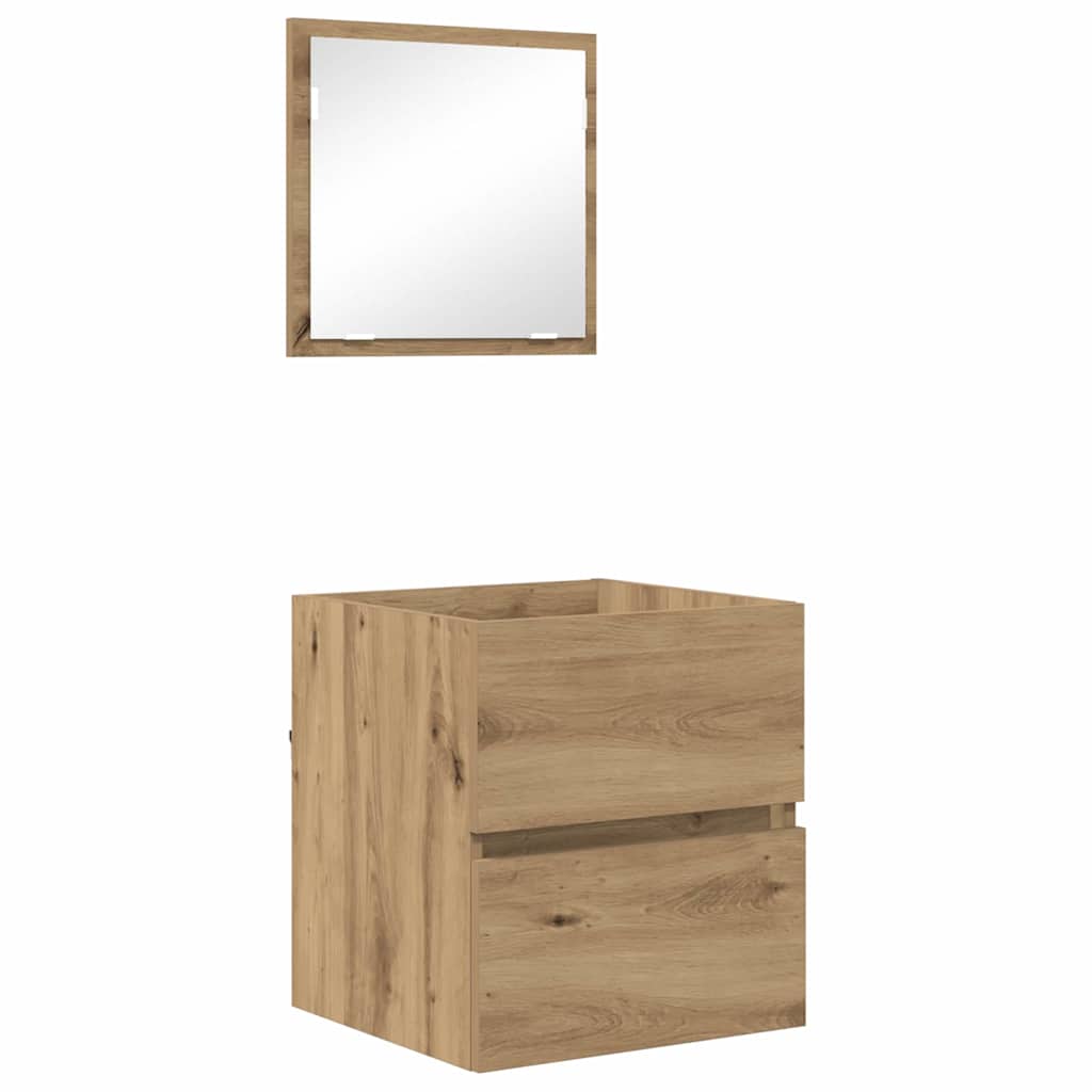 Badschrank mit Spiegel Weiß Holzwerkstoff