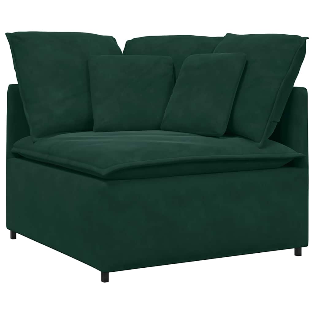 Modulares Sofa mit Kissen Samt Blau