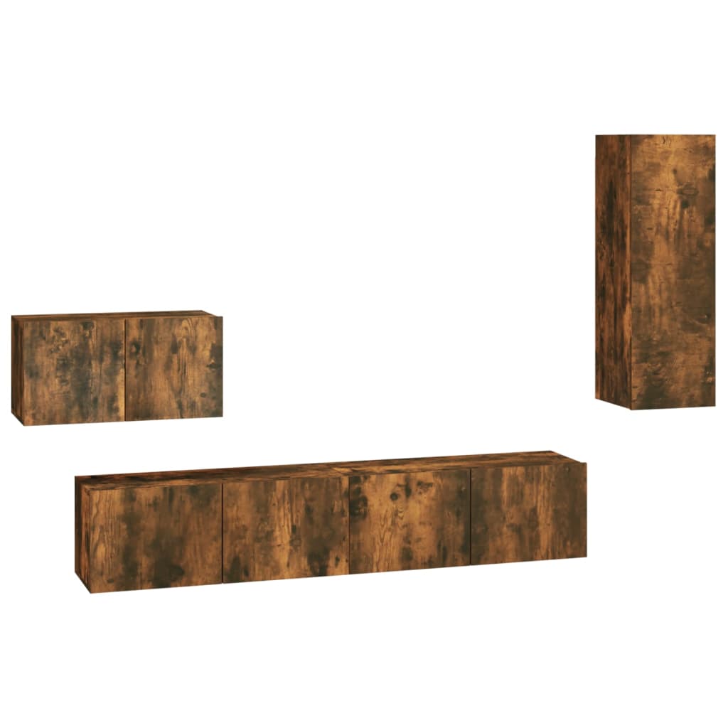 4-tlg. TV-Schrank-Set Sonoma-Eiche Holzwerkstoff