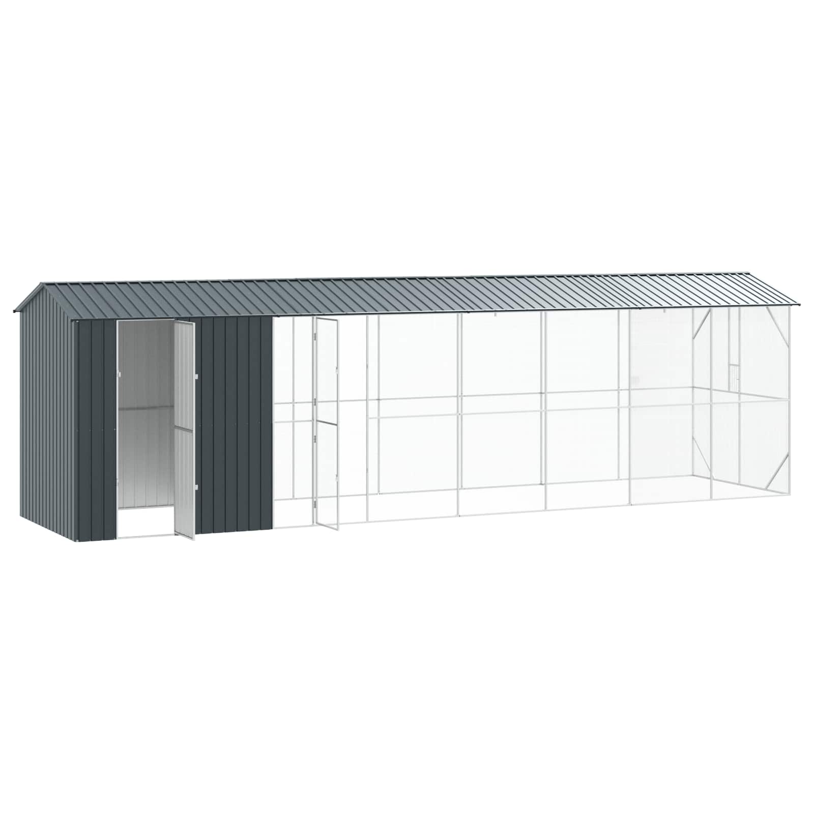 Vogelkäfig Anthrazit 422 x 103 x 142 cm Verzinkter Stahl