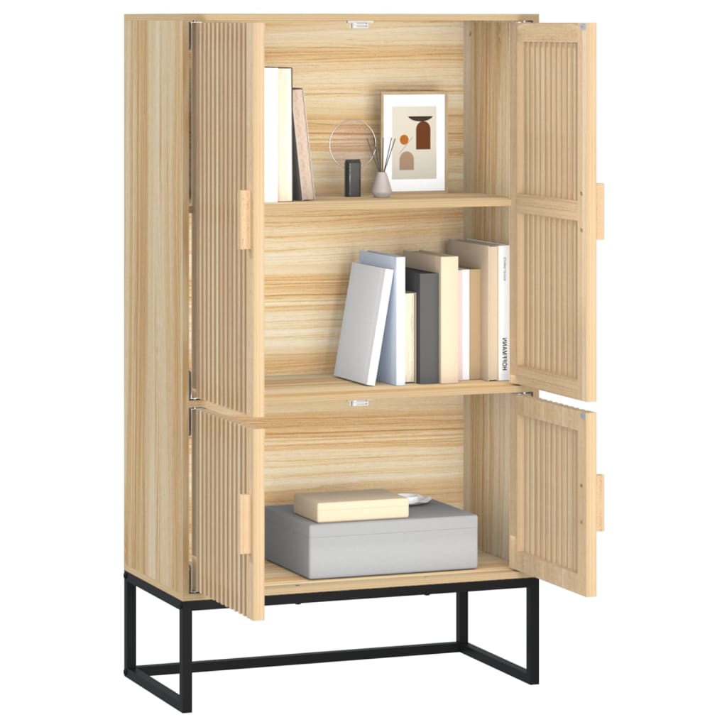 Highboard Weiß 70x35x125 cm Holzwerkstoff