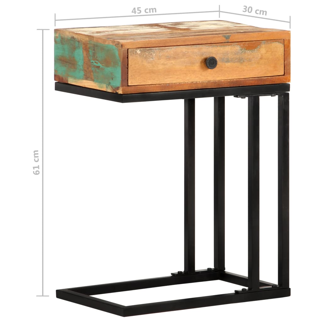 Beistelltisch U-Form 45x30x61 cm Akazie Massivholz