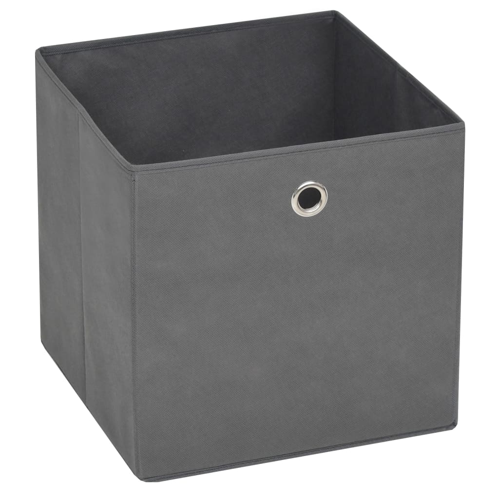 Aufbewahrungsboxen mit Deckeln 10 Stk. 28x28x28 cm Schwarz