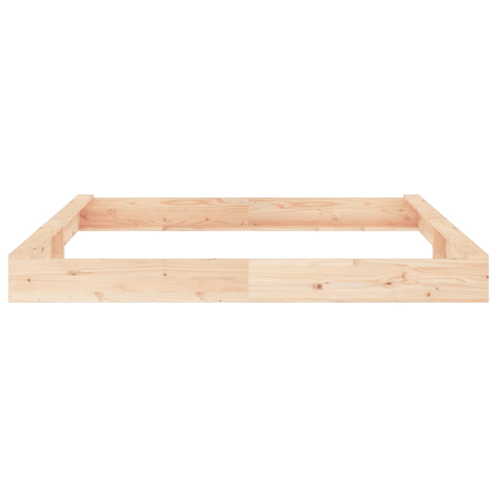 Sandkasten mit Sitzen Honigbraun Quadratisch Massivholz Kiefer