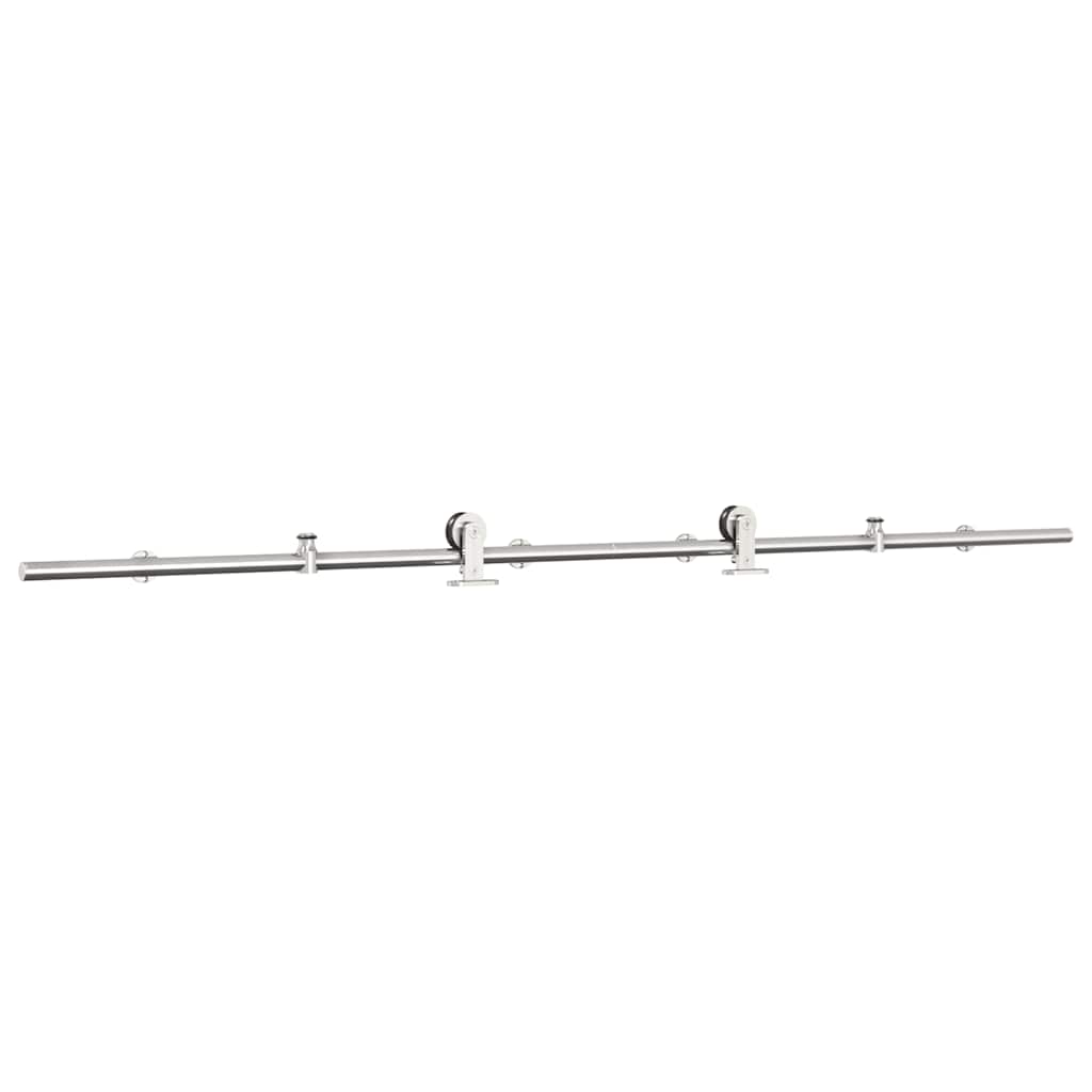 Schiebetür-Beschlagsatz 183 cm Edelstahl Silbern
