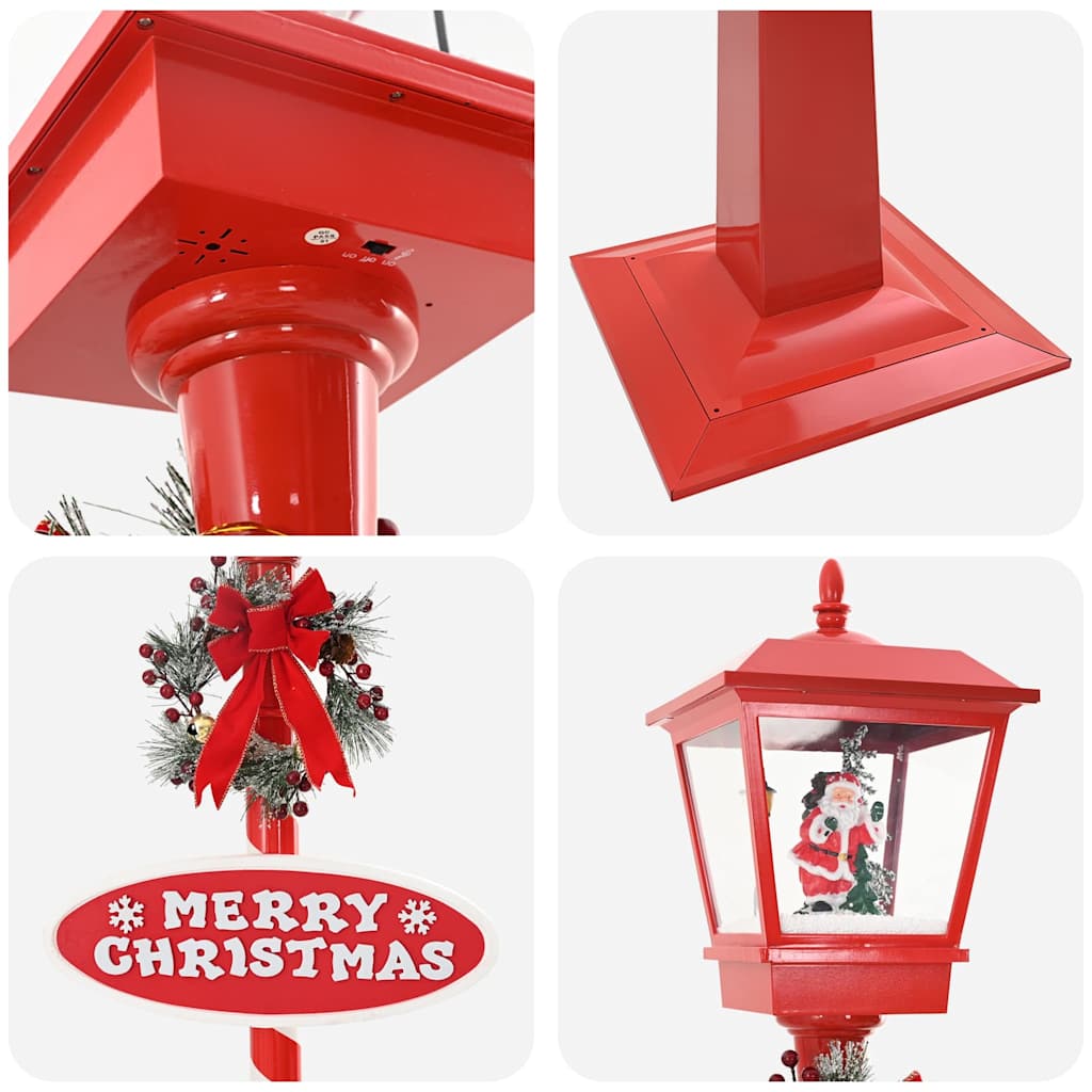 Weihnachts-Straßenlampe mit Weihnachtsmann 180 cm LED
