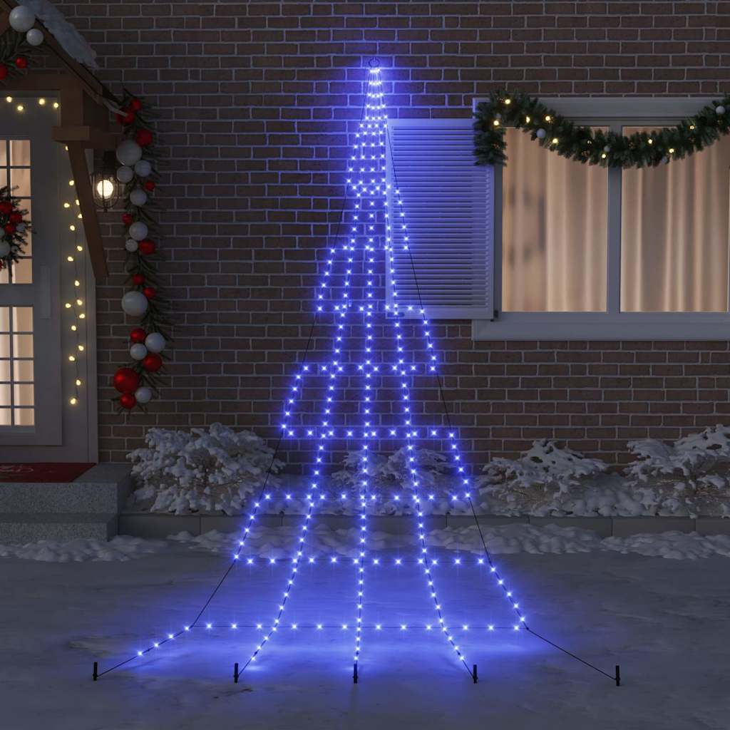 LED Weihnachtsbaum mit Erdspießen Warmes Weiß 182 cm Metall