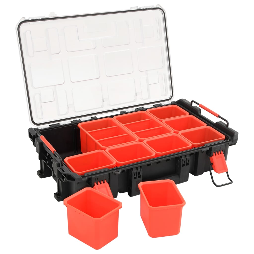 Koffer für Flugreise Tragbar Schwarz 56,5x34x16 cm PP