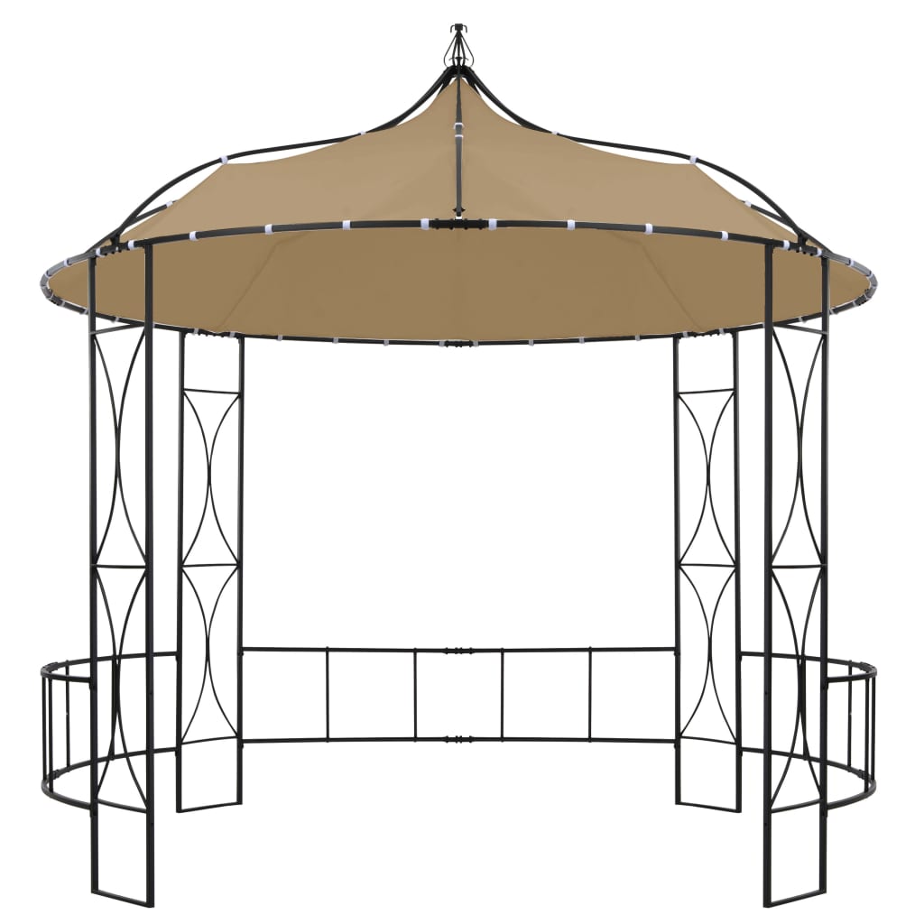Pavillon 300 x 290 cm Weiß Rund