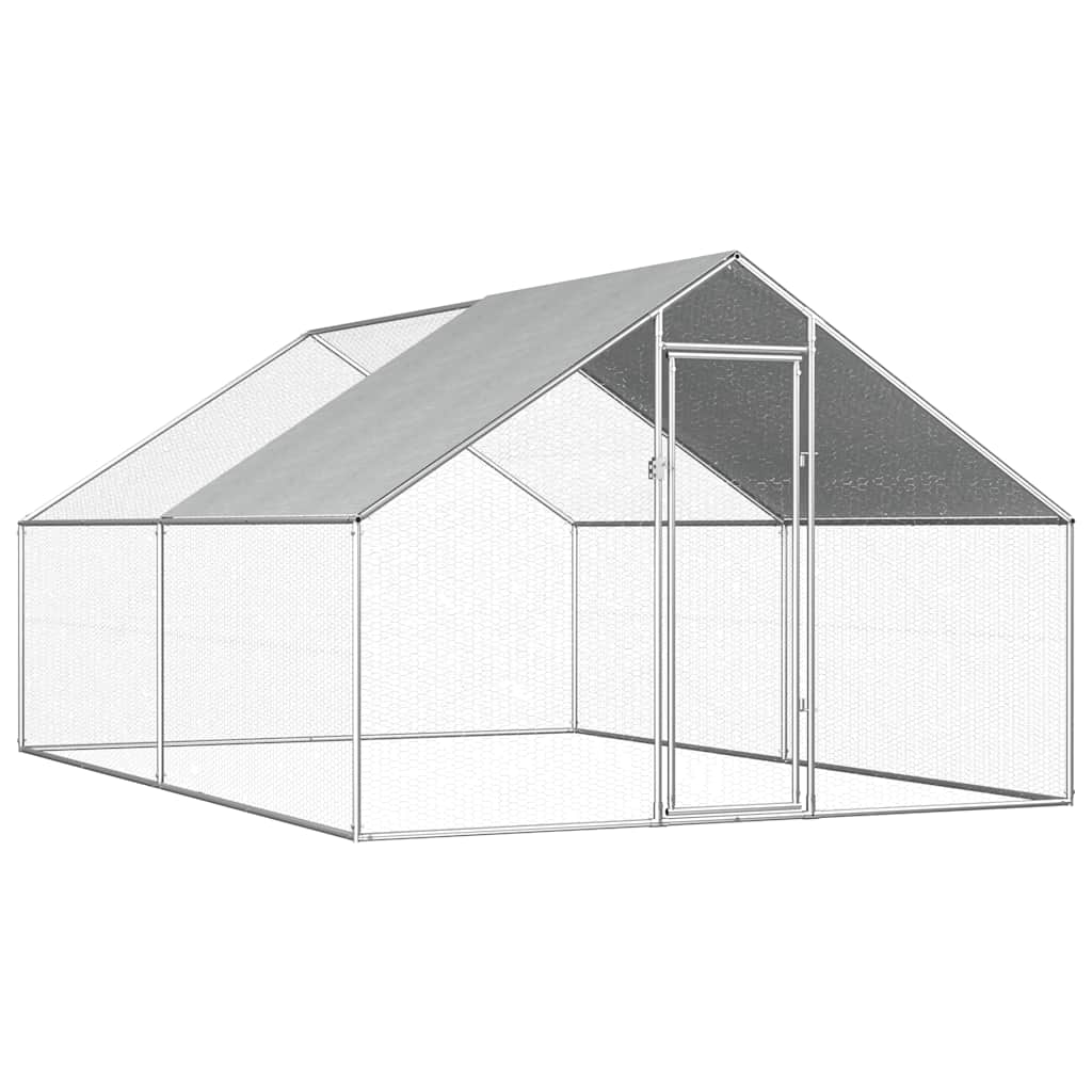 Outdoor-Hühnerkäfig 2,75x2x1,92 m Verzinkter Stahl